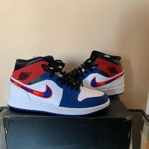 Jordan 1 Mid “Multi-Color swoosh”